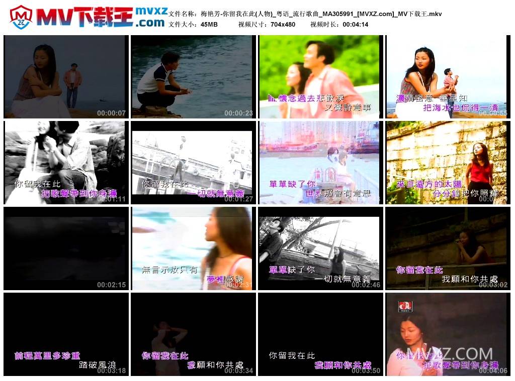 梅艳芳-你留我在此(人物)_粤语_流行歌曲_MA305991